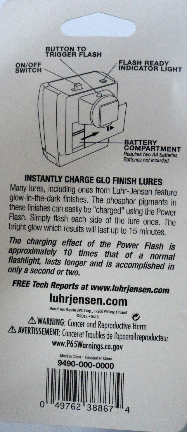 Glow-in-the-Dark Fishing Lure Charger - Instant Power Flash for Baits