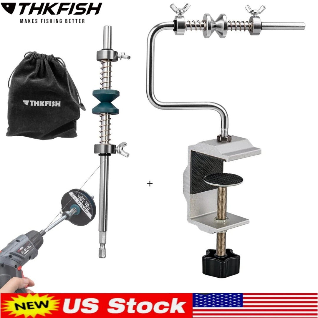 Adjustable Fishing Line Spooler with Clamp - Stable & Durable Line Winder