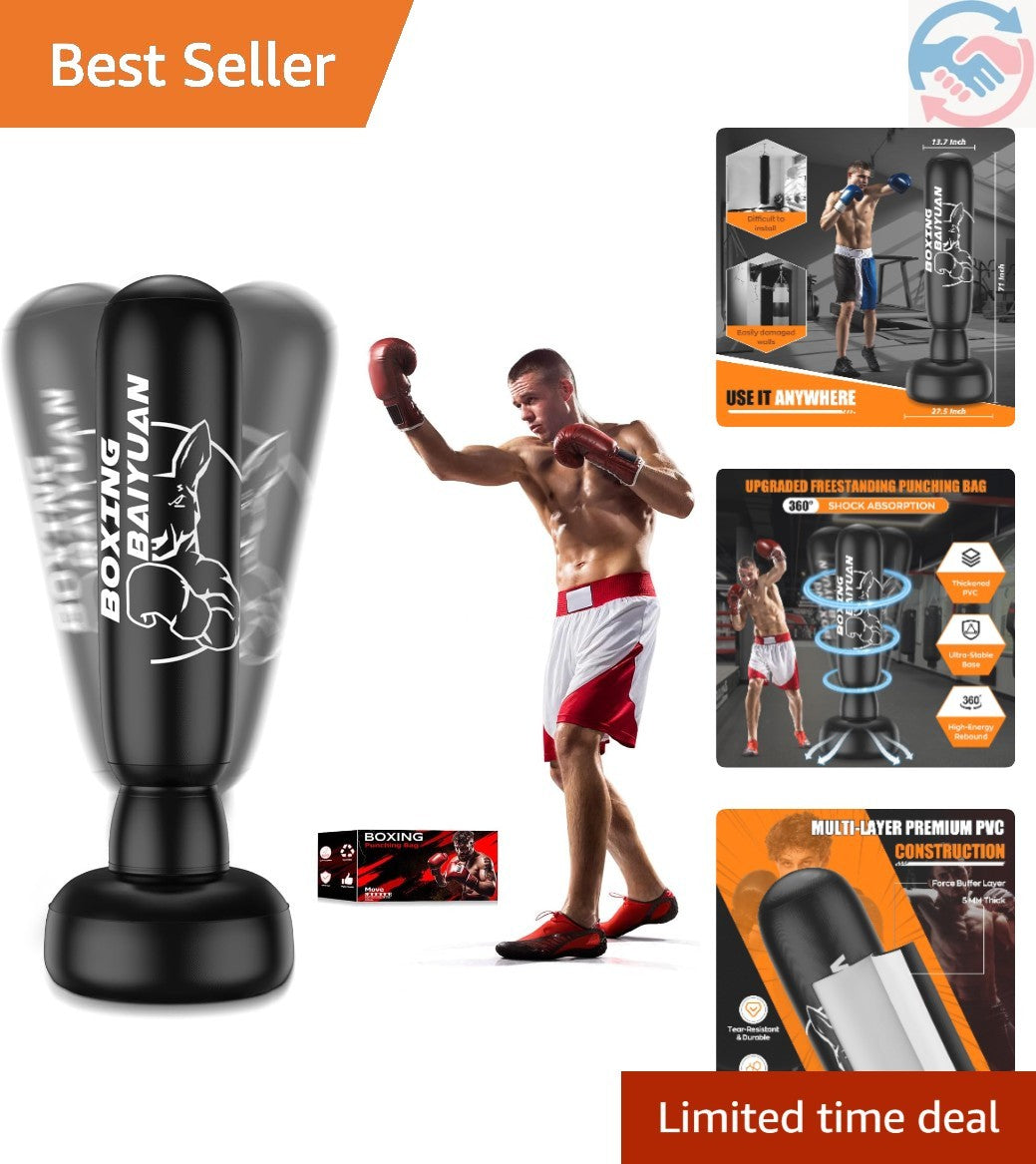 70-Inch Freestanding Punching Bag with Stand for Stress Relief and Fitness