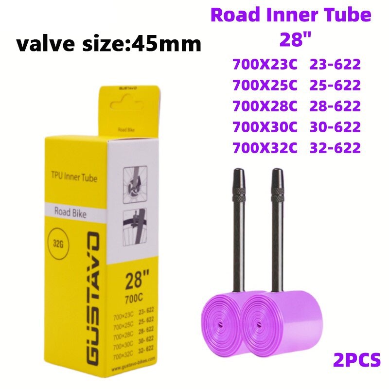 Bike Inner Tube for Gravel & Road Bikes - TPU, Multiple Valve Sizes