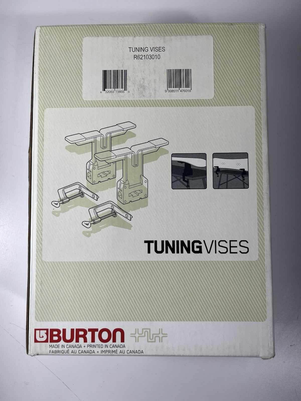Snowboard Vises for Tuning and Waxing - Bench Mount Design