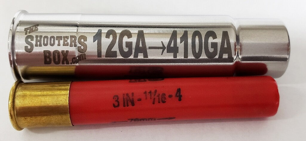 12GA to 410GA Shotgun Adapter - Stainless Steel, Chamber Reducer for Break Open Shotguns