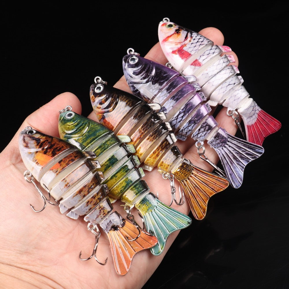 5pcs Jointed Plastic Fishing Lures 10cm 15g Artificial Baits Hard Tackle