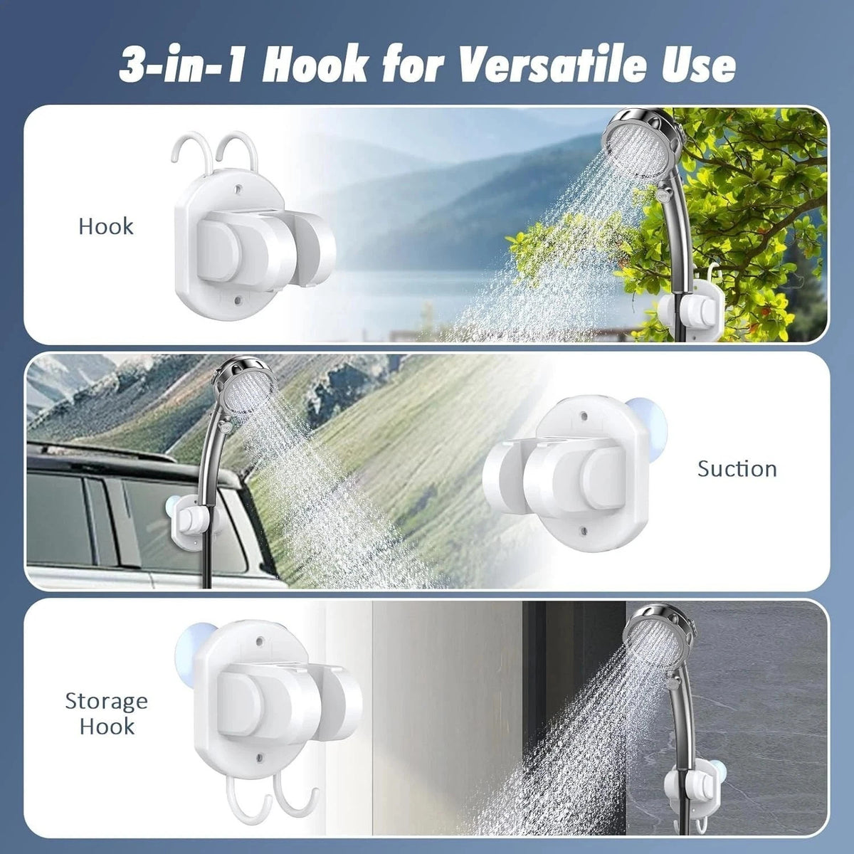 Rechargeable Portable Camping Shower Pump with Adjustable Head