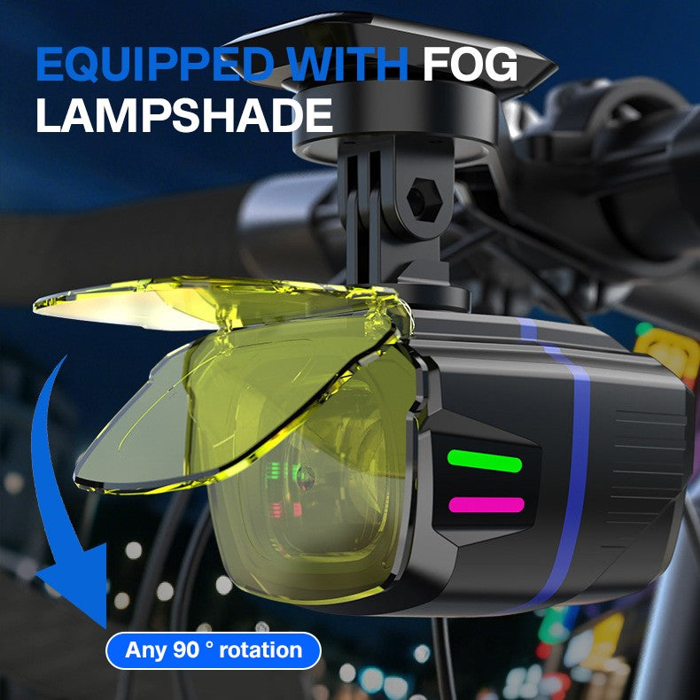 1100LM Wireless Bicycle Headlight with Remote Control USB Rechargeable LED