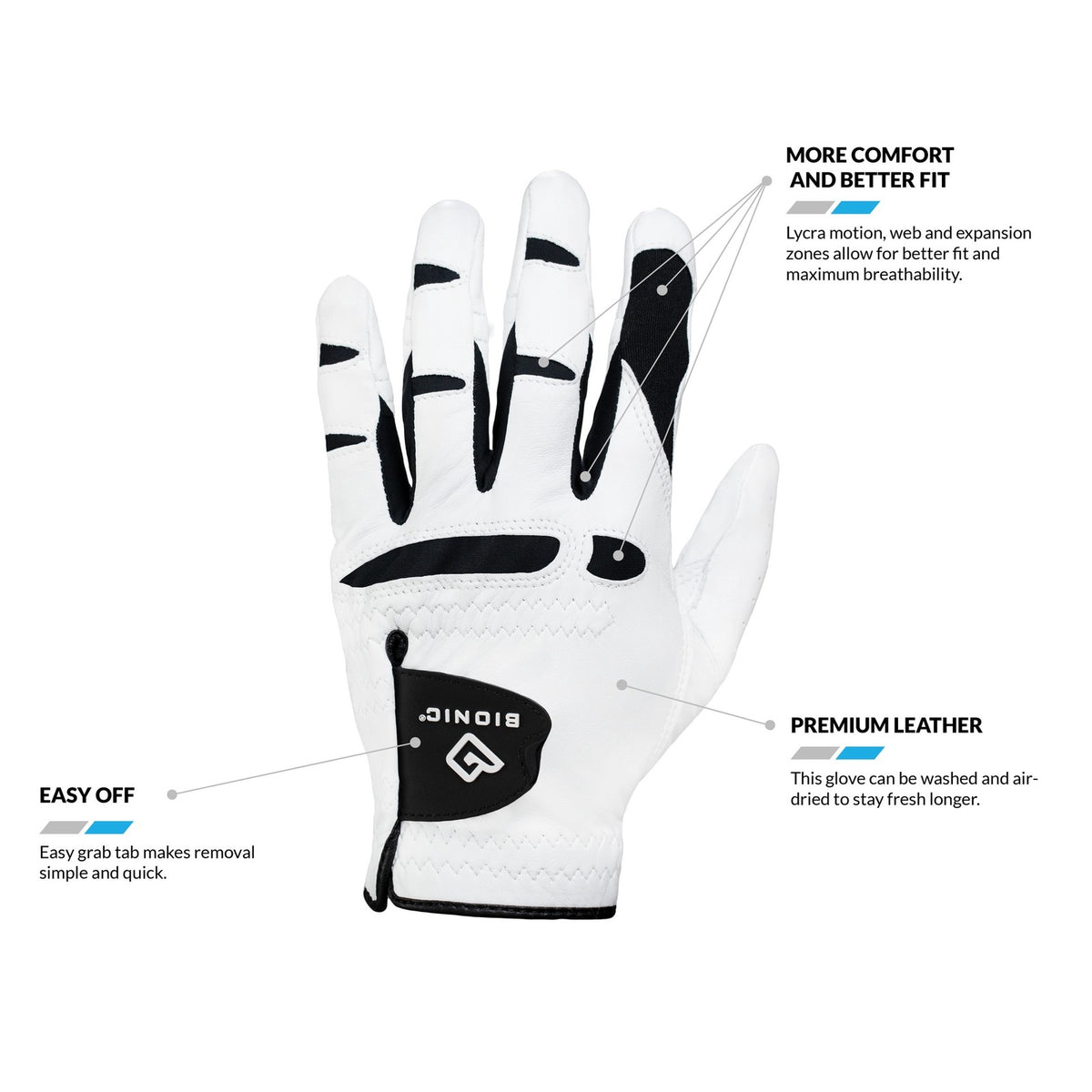 Golf Glove for Men Women - Bionic StableGrip 2.0 with Superior Fit & Control