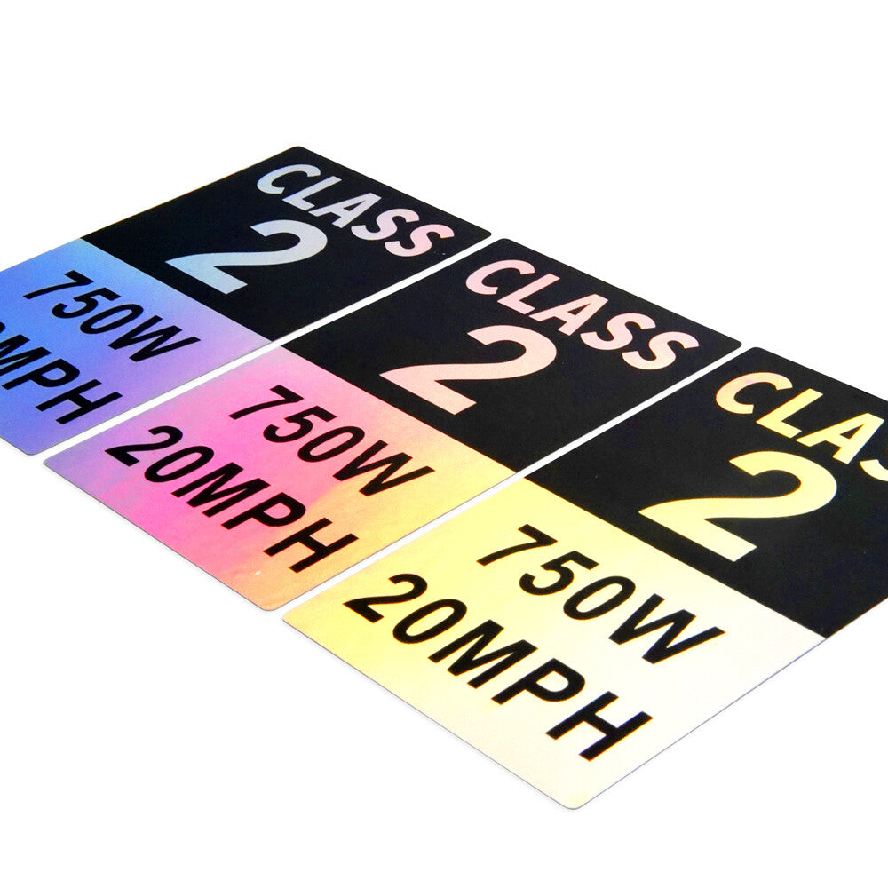 Electric Bicycle Frame Decal Set - 3 Weatherproof Vinyl Stickers for E-Bike Customization