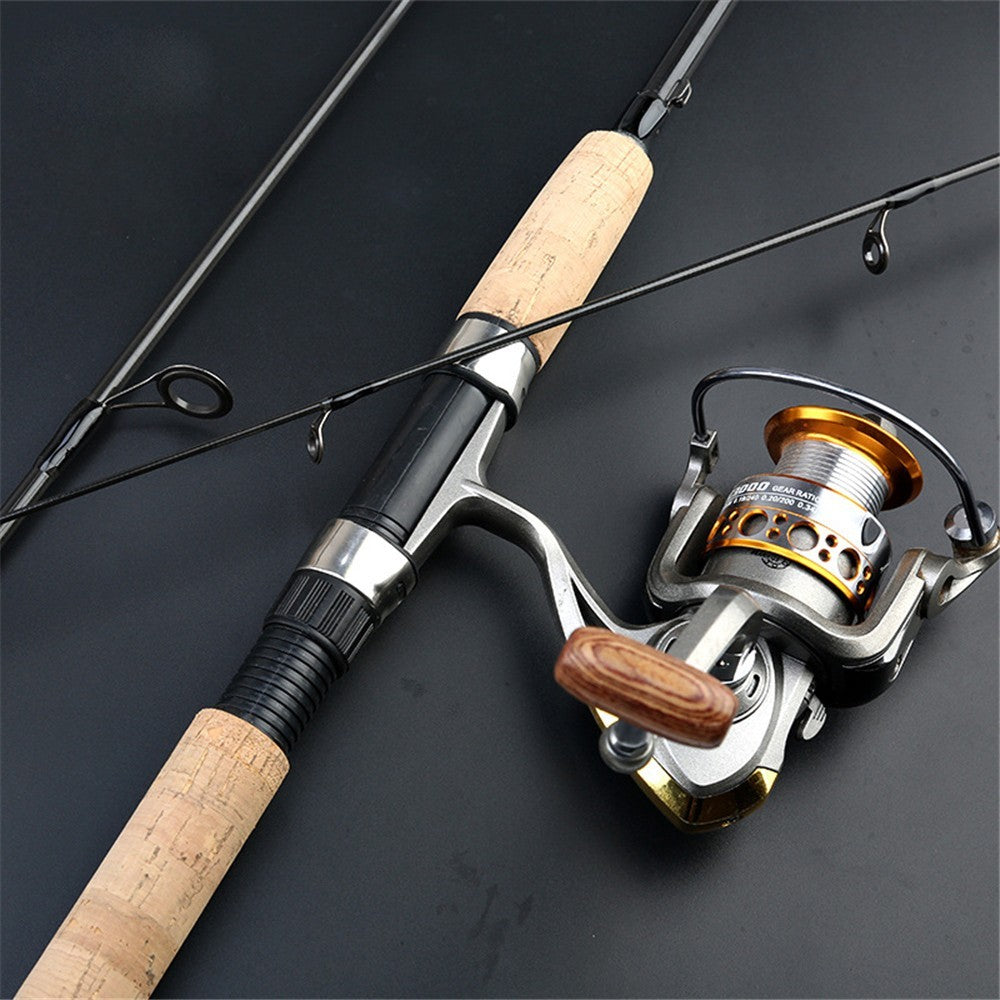 Medium Heavy Carbon Fiber Spinning Fishing Rod & Reel Combo - Fast Action, Cork Handle