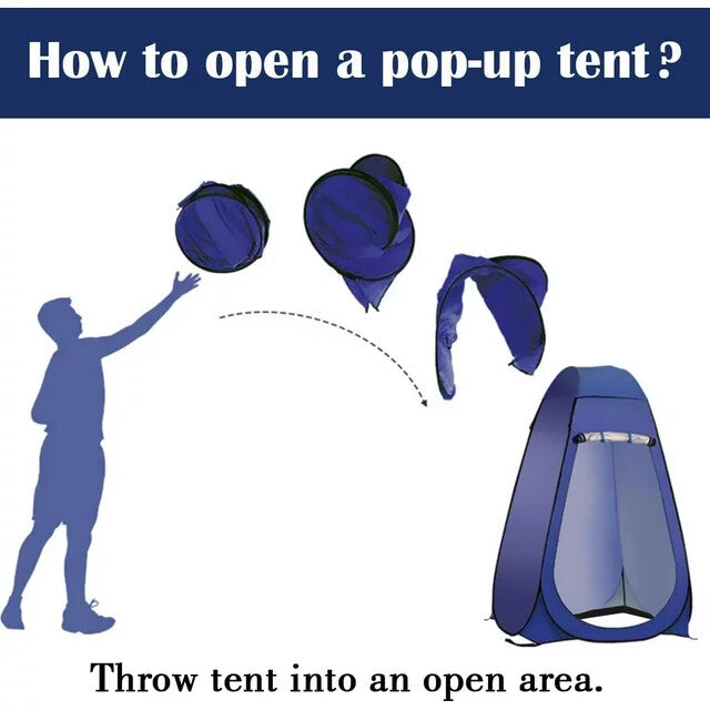 Portable Privacy Shower Tent for Camping & Outdoor Use - Rain Shelter & Changing Room