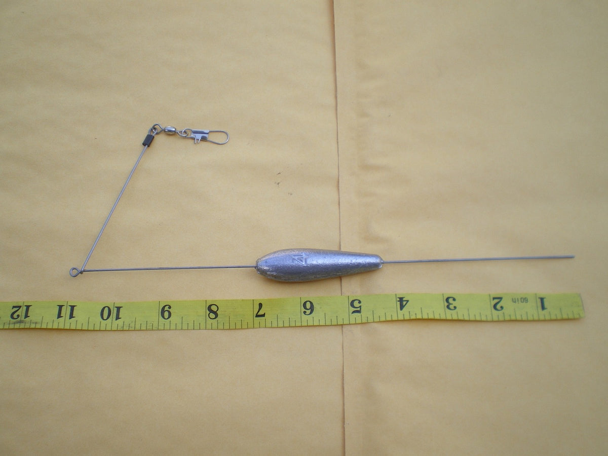 12 Pcs 4 oz Stainless Steel Bottom Bouncer Sinkers with 10" Legs & Swivel