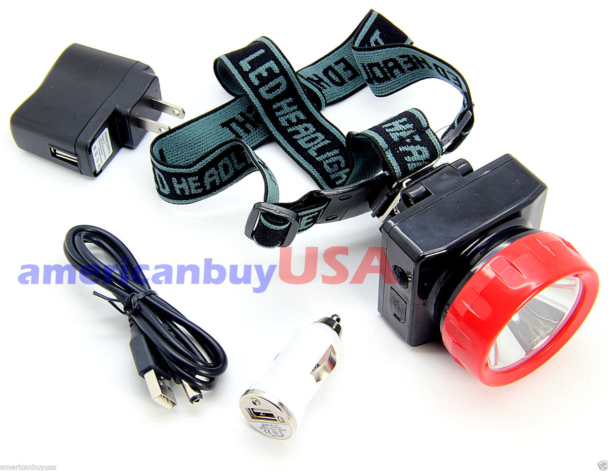 Rechargeable LED Headlamp for Mining Camping Hunting - Waterproof & High Power