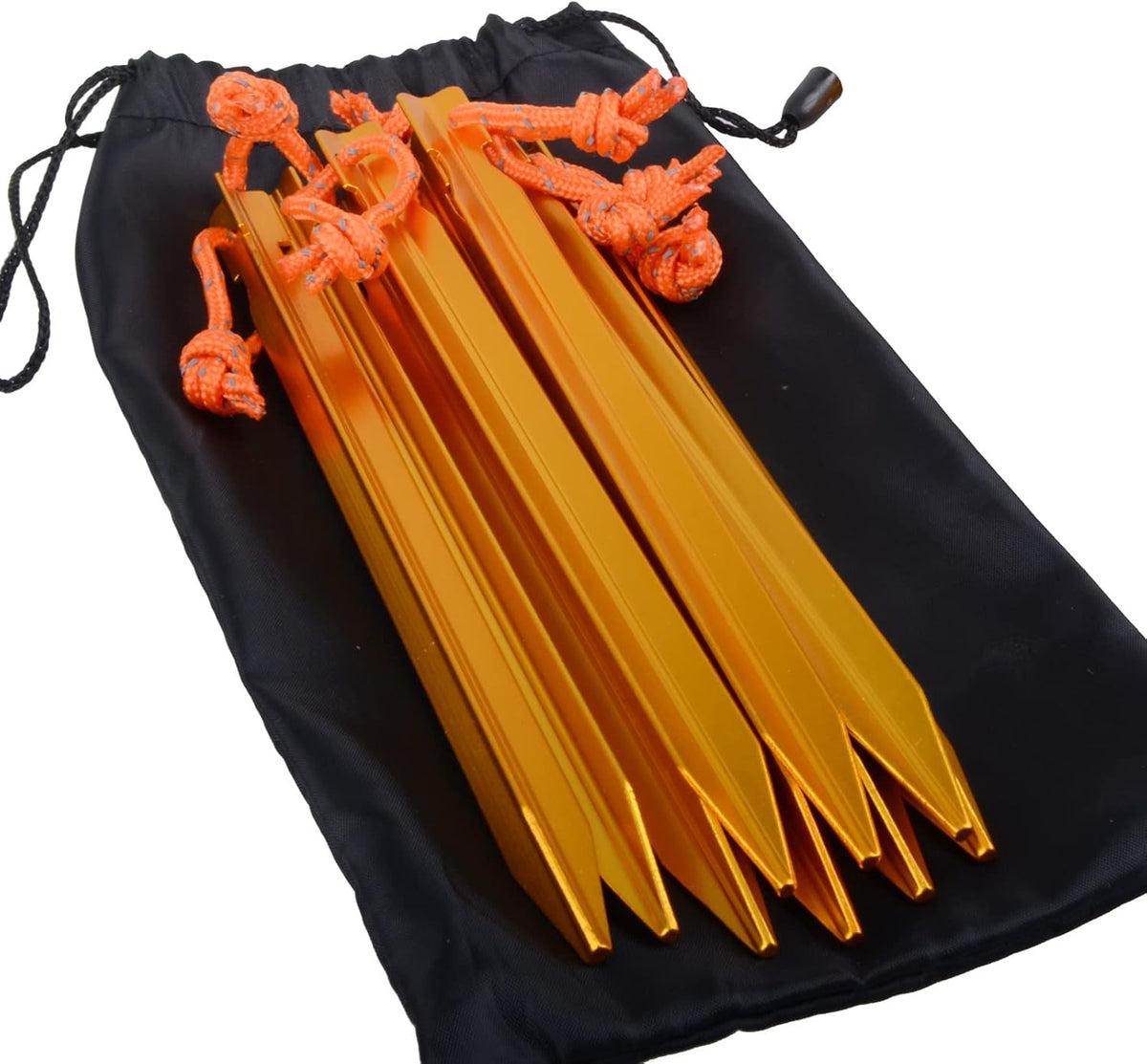 Reflective Tent Guyline Rope Set - High-Strength Lightweight with Aluminum Tensioners