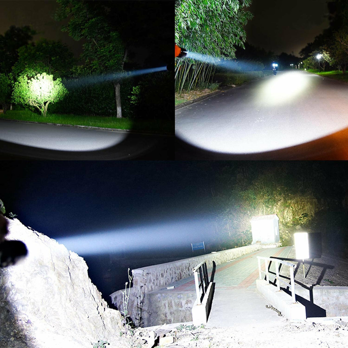 Rechargeable LED Headlamp Flashlight - Bright Spotlight, Adjustable, Waterproof