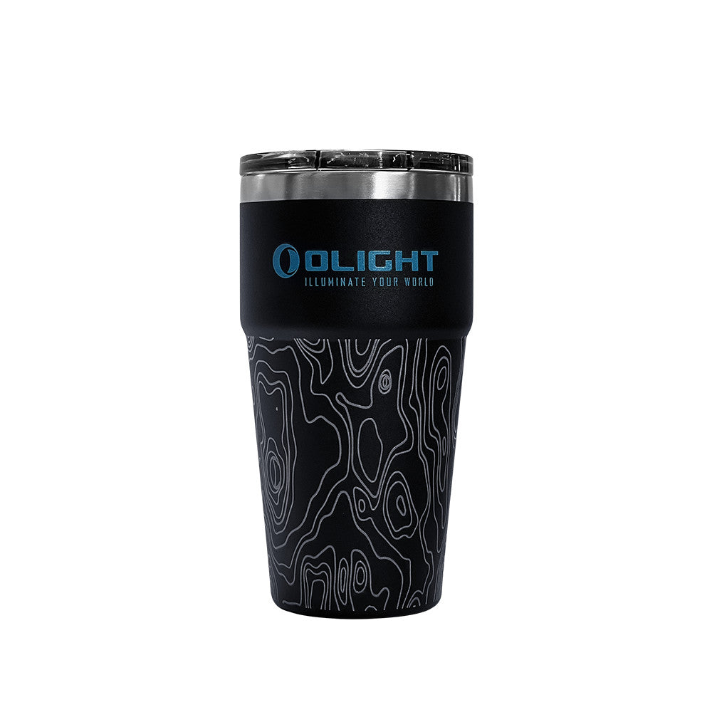 20 oz Stainless Steel Tumbler with Matte Black Finish and Leak-Proof Lid