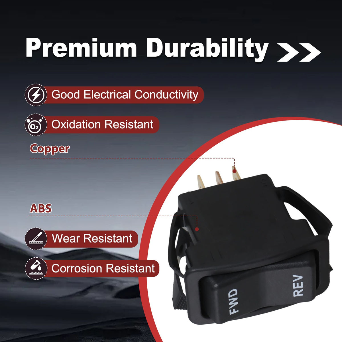 Electric Forward Reverse Rocker Switch for EZGO TXT PDS 2003+ Golf Carts