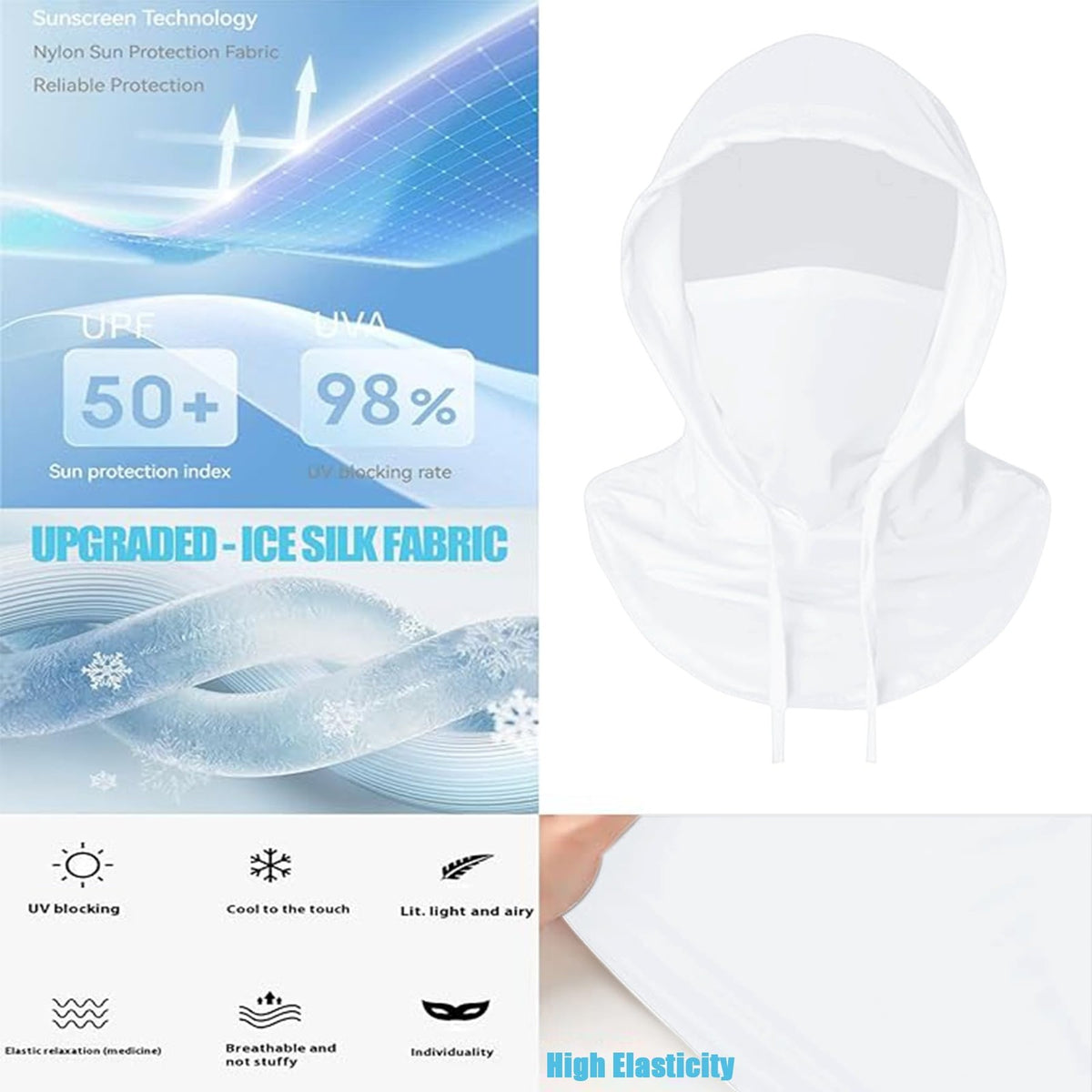 UV Protection Balaclava Face Mask for Outdoor Sports and Sun Safety