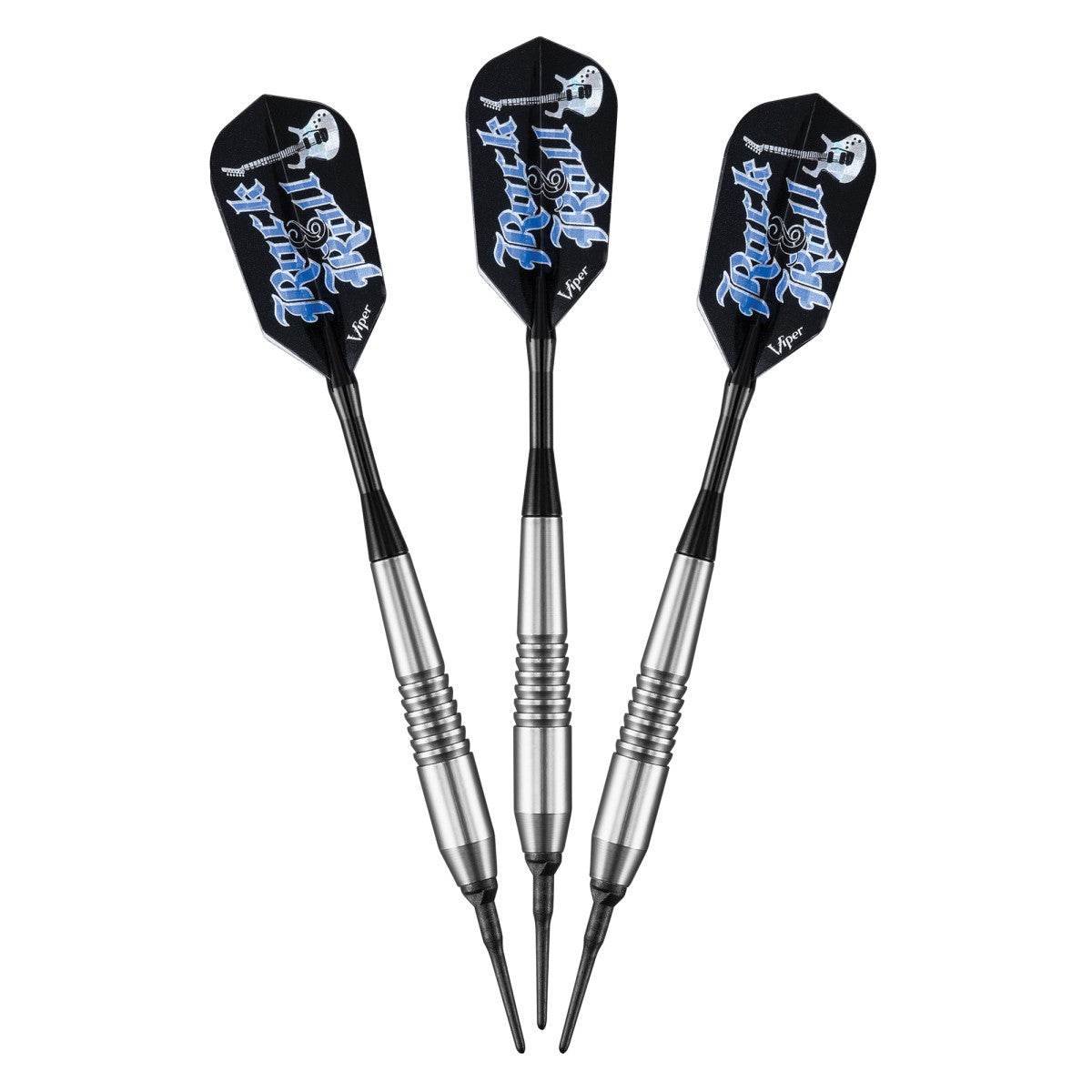 Underground Rock & Roll Soft Tip Darts 18g – Set of 3 with Flights, Shafts, Tips