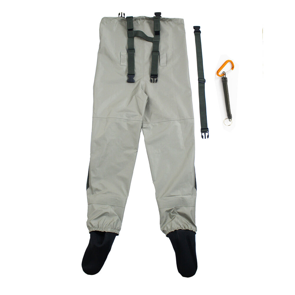 Breathable Waterproof Fly Fishing Chest Waders with Adjustable Suspenders