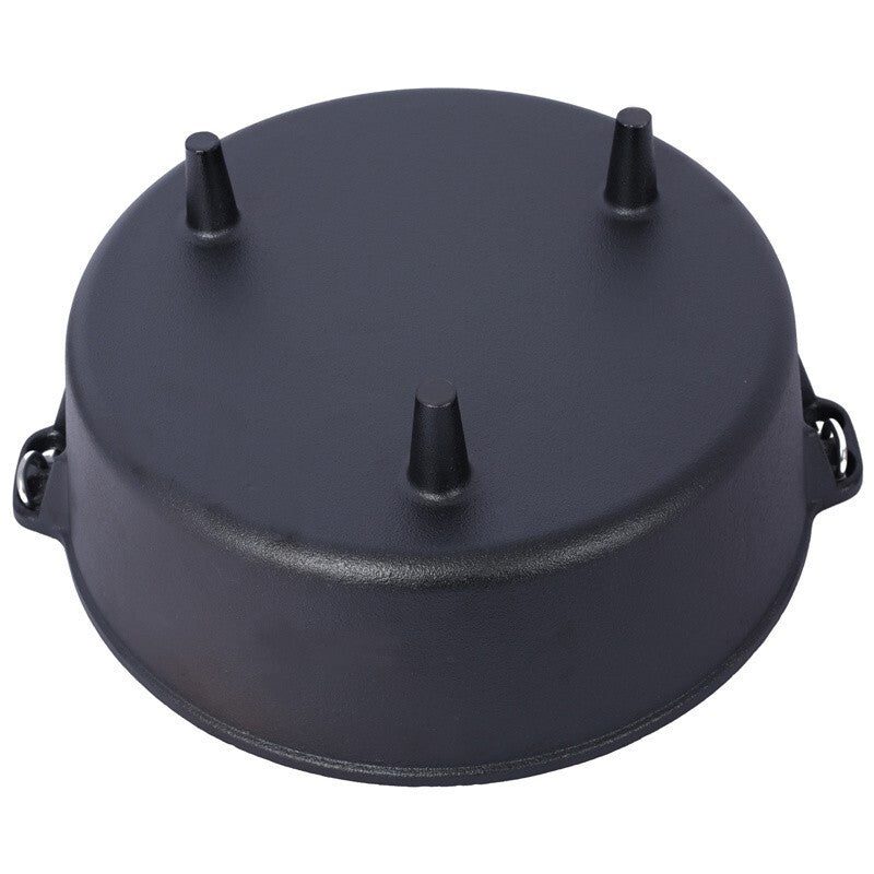 Pre-Seasoned Cast Iron Dutch Oven with Skillet Lid - 6 Quart Camping Cookware