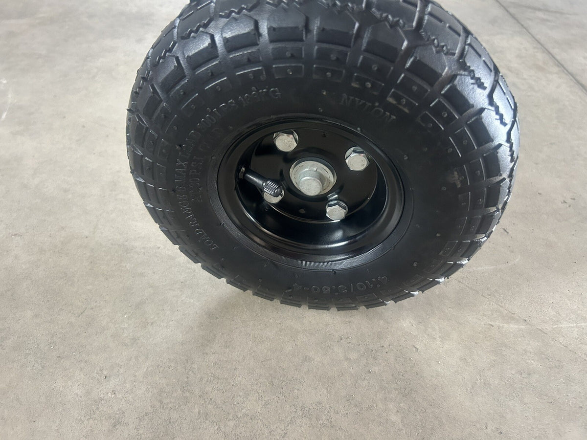 Wheel Tire Axle Kit for Cabels 60 Cooler - Black Steel, Easy Install