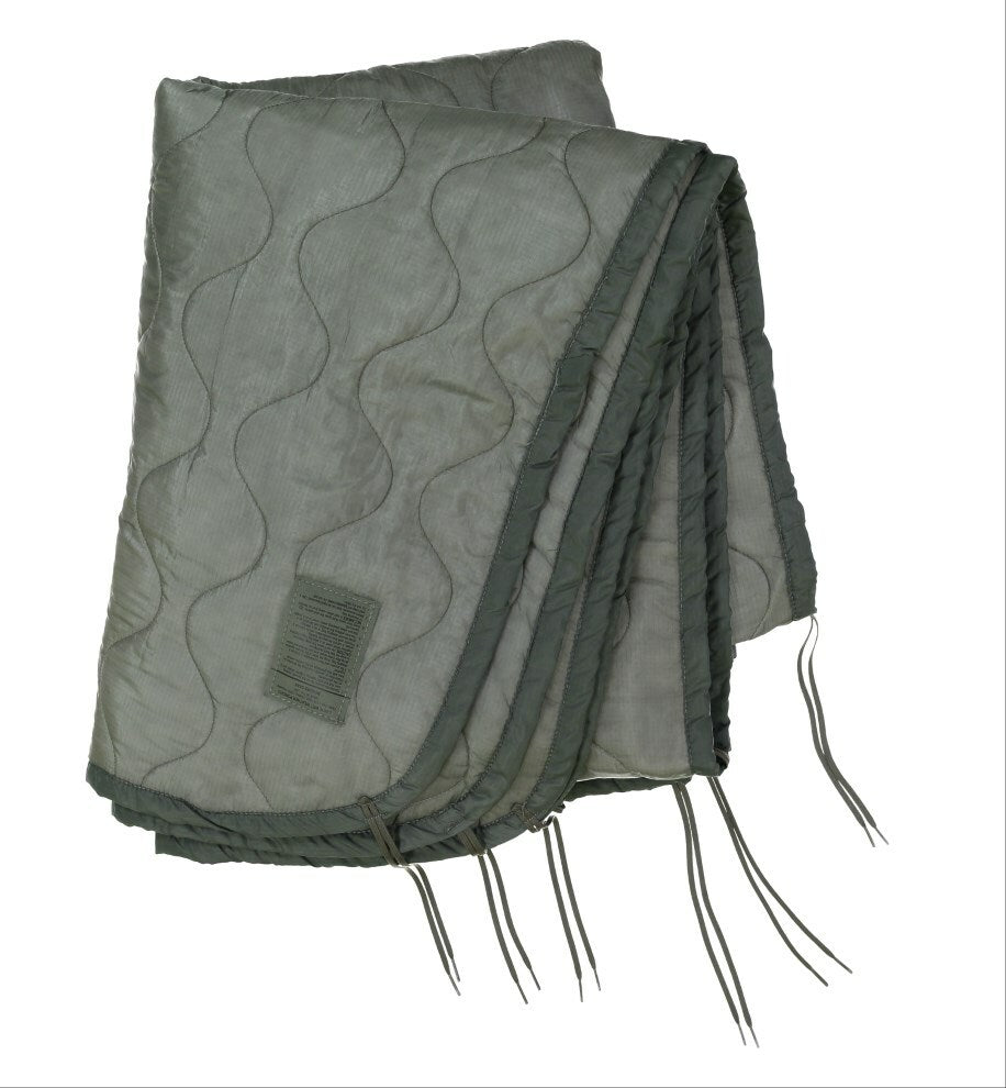 Military Style Wet Weather Poncho Liner Woobie Blanket Made in USA Foliage
