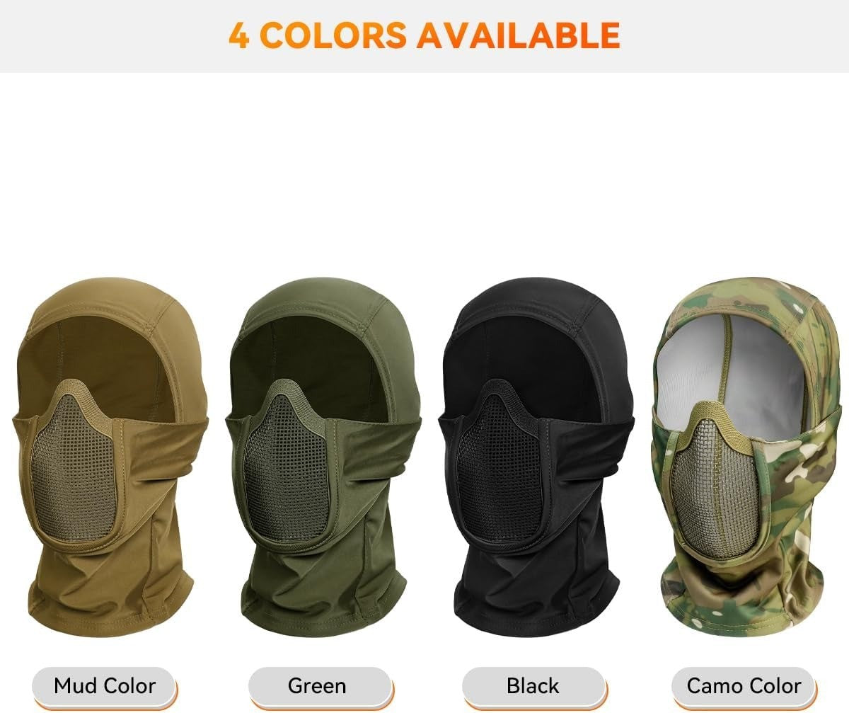 Full Face Mask with Mesh Mouth Guard for Airsoft, Paintball & Tactical Use