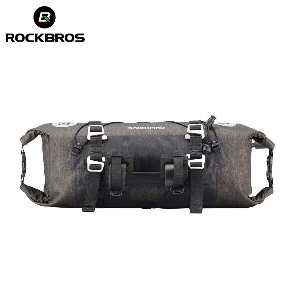 Waterproof Bike Handlebar Bag 14L - Cycling Front Roll Bag for Bikepacking
