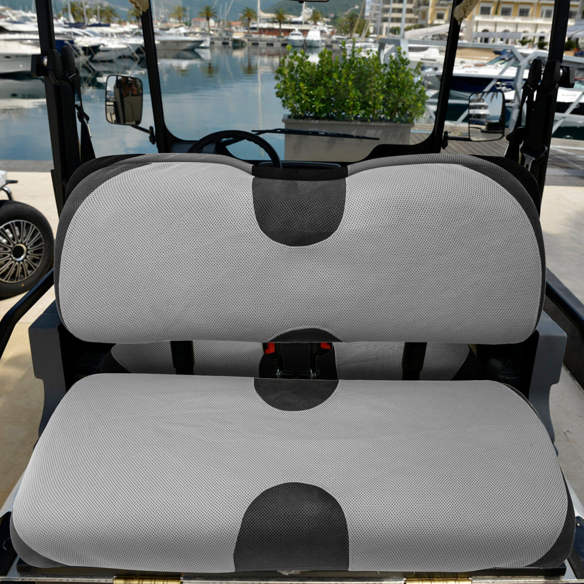 Golf Cart Seat Cover Set for EZGO Yamaha Club Car Front and Rear Protection