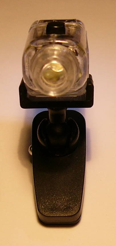 Clip On White LED Light with Swivel Mount - Batteries Included