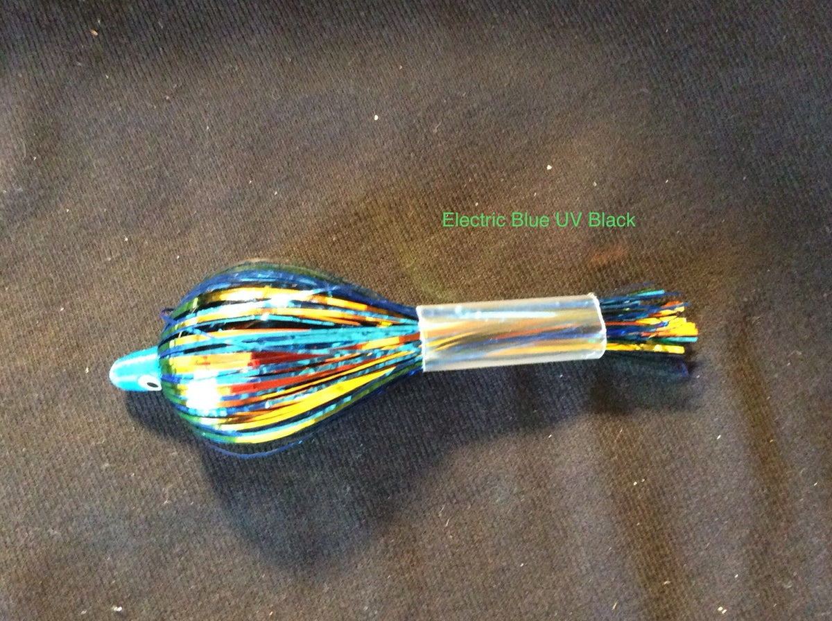 High Percentage Salmon Trolling Fly UV Black Series 4” Pack of 3 Rigged