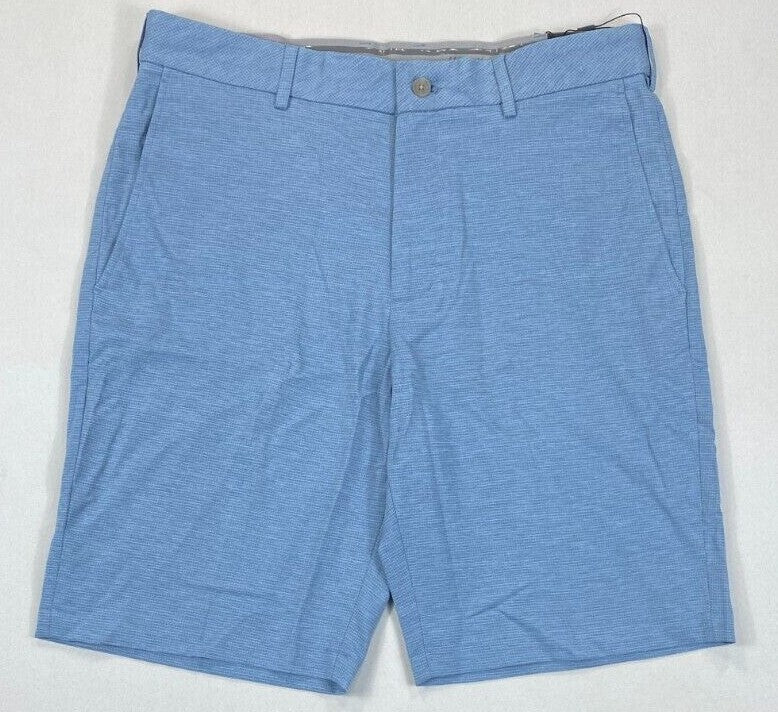 Men's Golf Shorts Flat Front Seersucker Breathable Stretch Waistband
