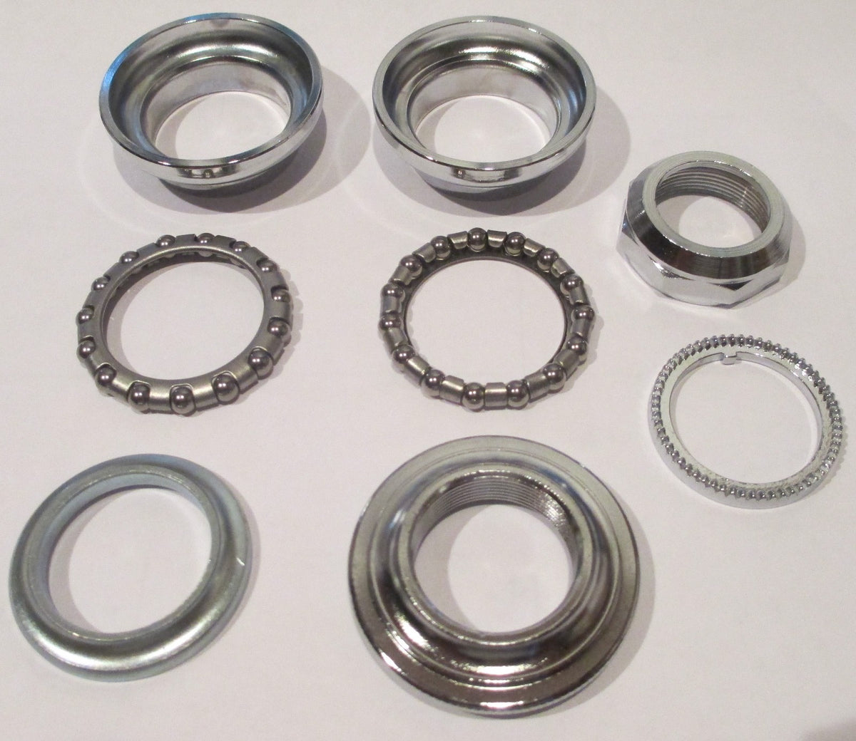 Old School BMX Bicycle Headset - Chrome Plated 1 Inch Threaded Fork, 32.7x26.4