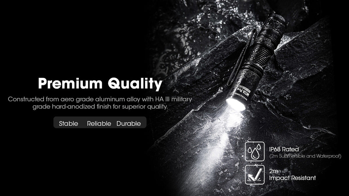 Rechargeable LED Flashlight 800 Lumens Waterproof Compact EDC Torch