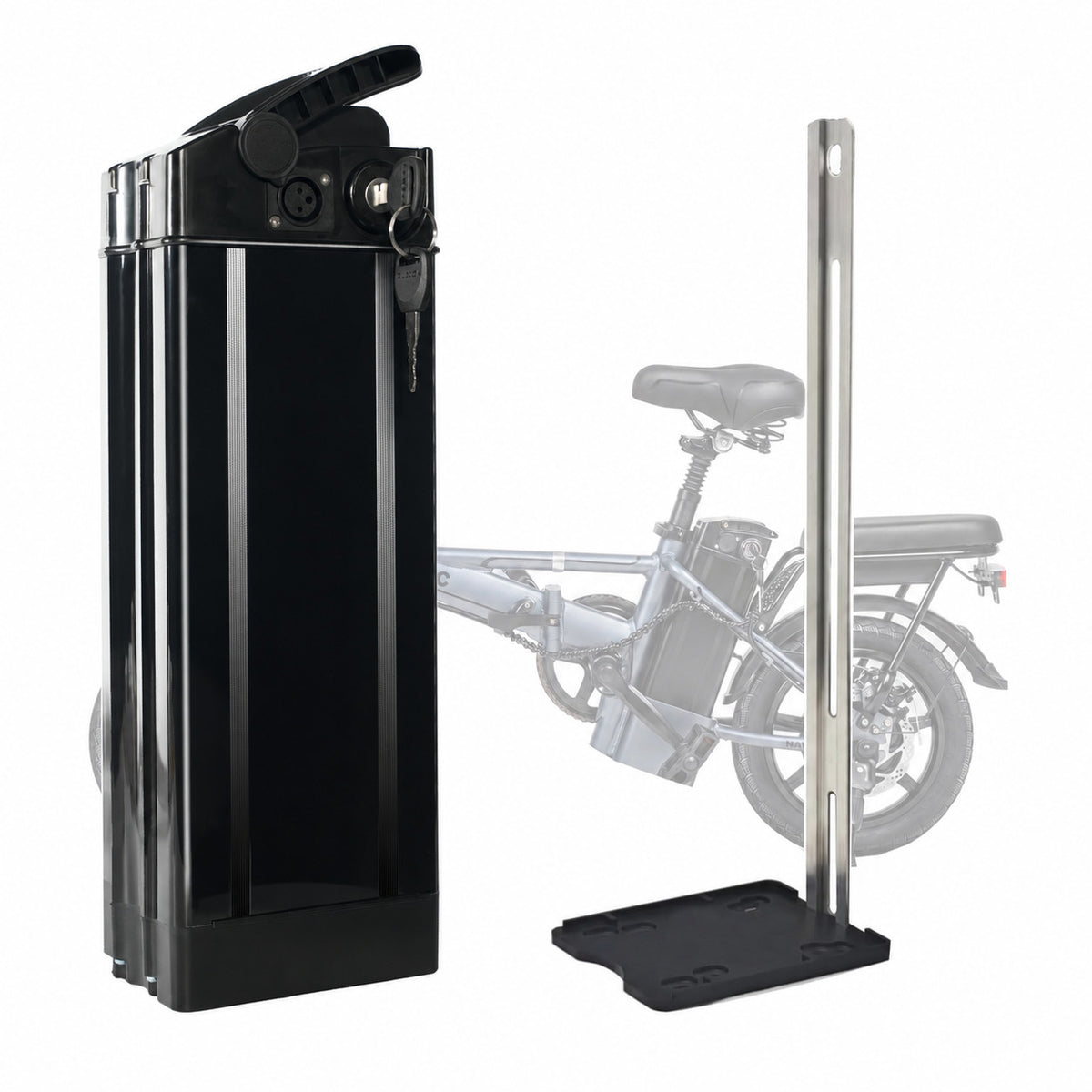 48V 10Ah Folding Electric Bike Battery for 200W-1000W Motor