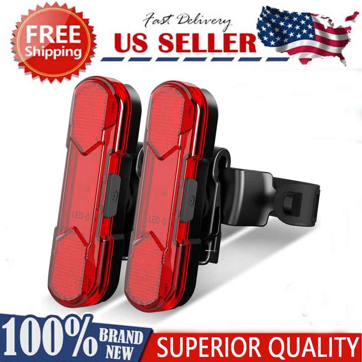 USB Rechargeable Waterproof Bicycle LED Taillights Set - Safe Cycling