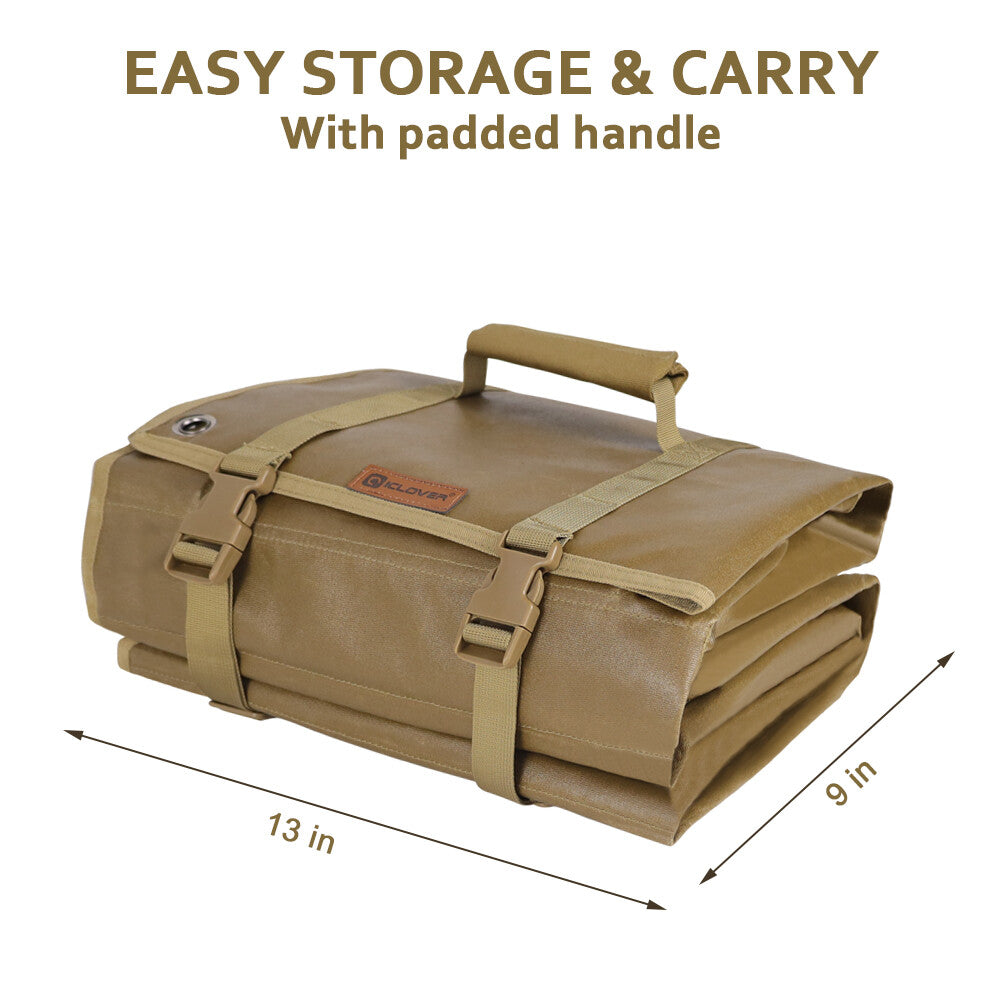 Extra Large Hunting Shooting Mat with Padded Knees and Non-Slip Base