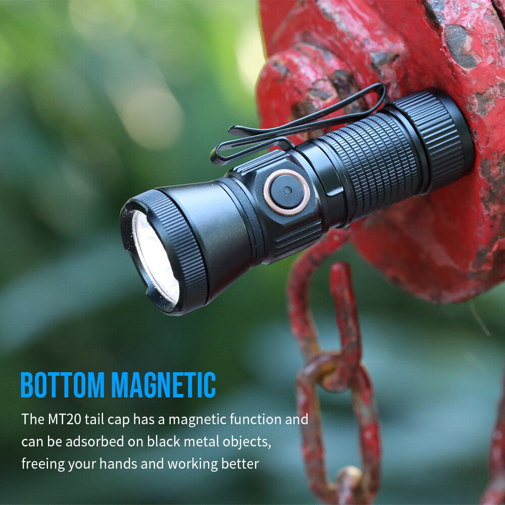 Waterproof Magnetic USB Type-C LED Flashlight with Overheat Protection