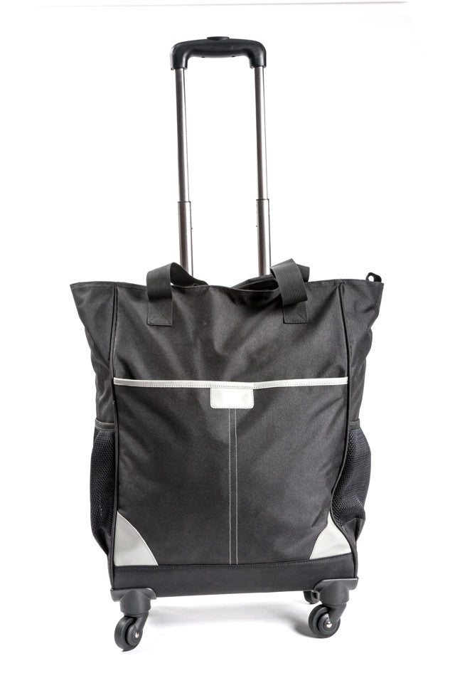 Wheeled Shopping Tote Bag with Wheels - Lightweight, Durable, Spacious