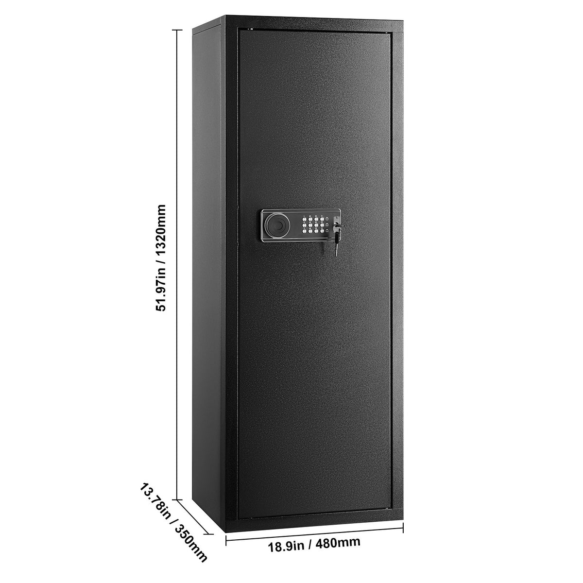 Secure Rifle Storage Cabinet with Digital Lock for 6-8 Firearms
