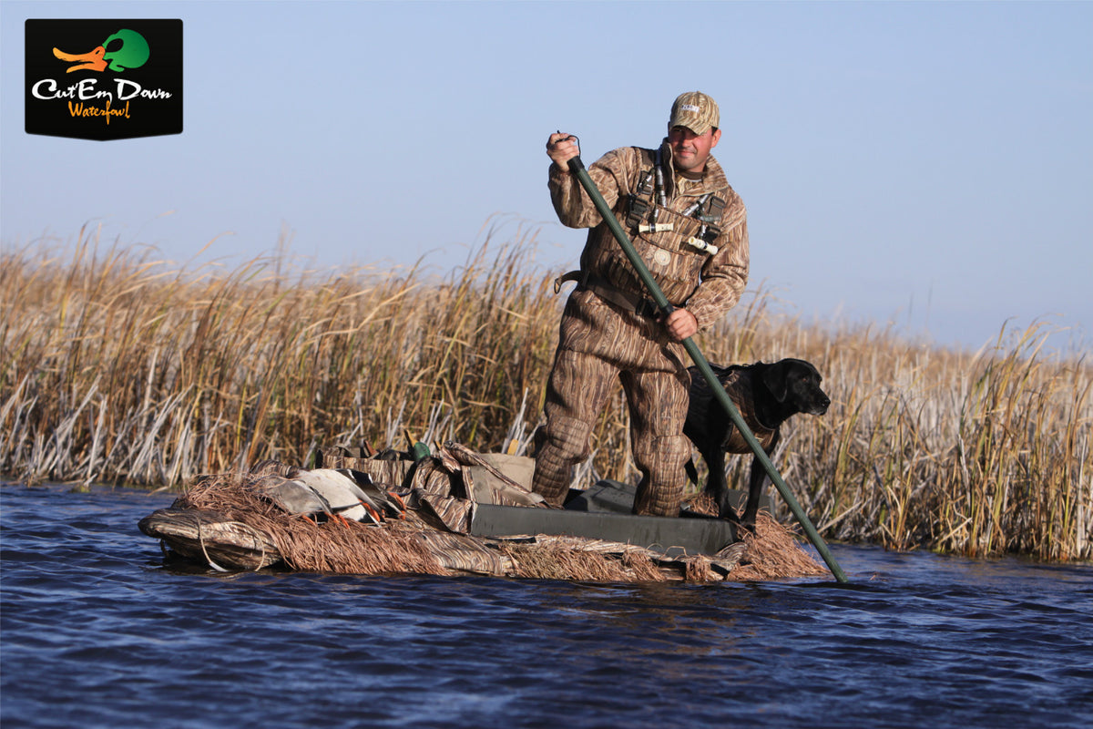 Collapsible Aluminum Boat Push Pole for Duck Hunting & Fishing - 10Ft