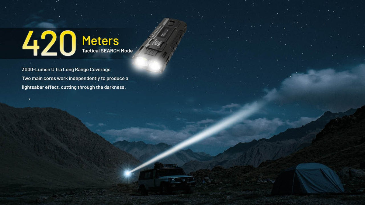 8000 Lumen USB-C Rechargeable Flat EDC Flashlight with Strobe and OLED Display