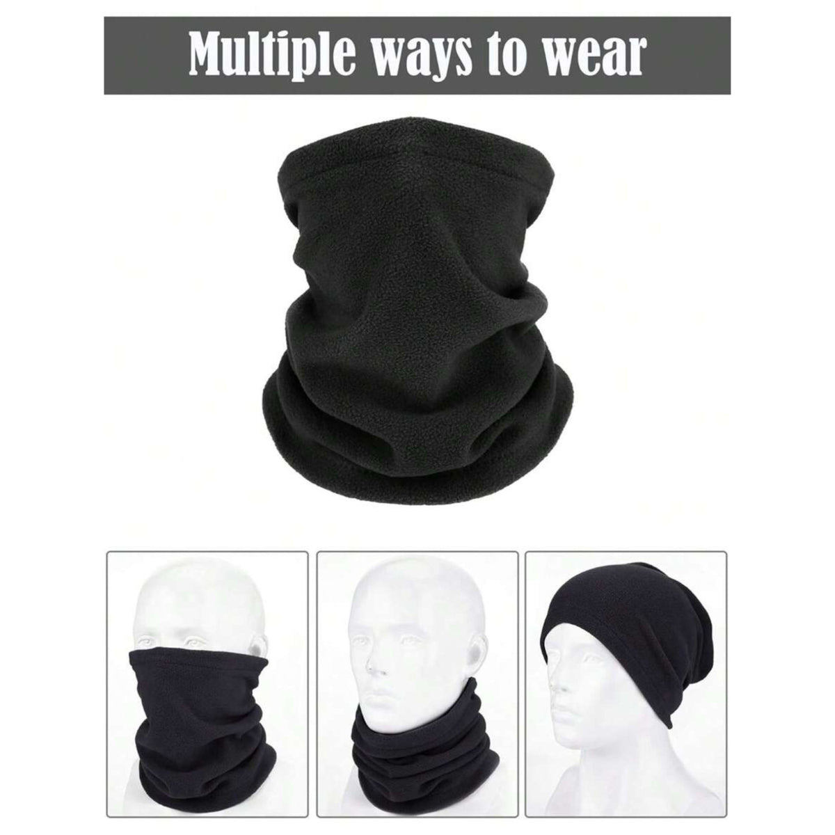 Winter Neck Gaiter Face Mask Scarf - Windproof Fleece Ski & Outdoor Gear