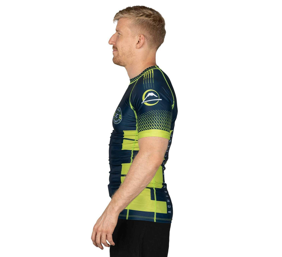 Short Sleeve MMA Rashguard for Boxing and Martial Arts - Navy Blue