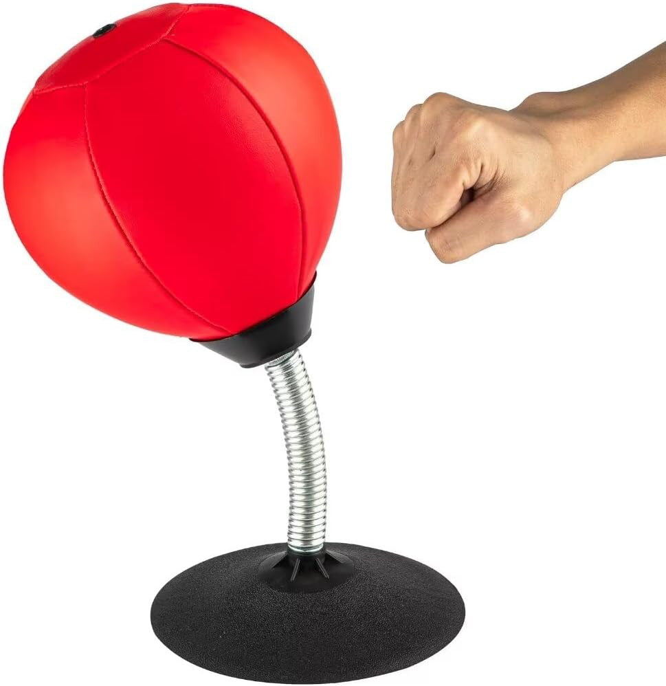 Stress Buster Desktop Punching Bag with Suction Cup - Office Stress Relief Toy
