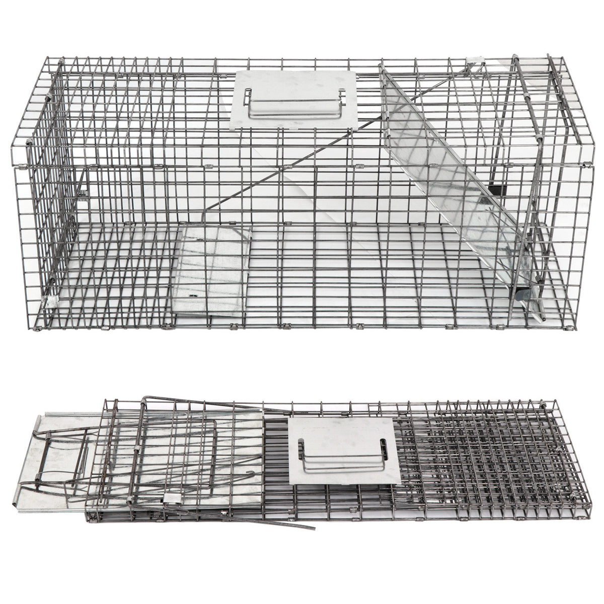Live Animal Cage Trap 32 x 12.5 x 12 Inches Humane Rodent Raccoon Trap