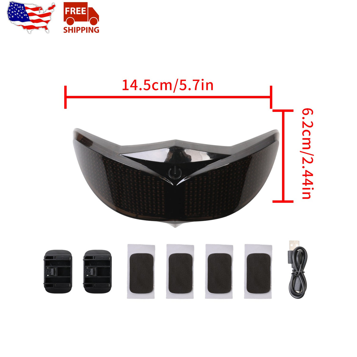 LED Helmet Display with Bluetooth Control - Motorcycle & Cycling Safety Light