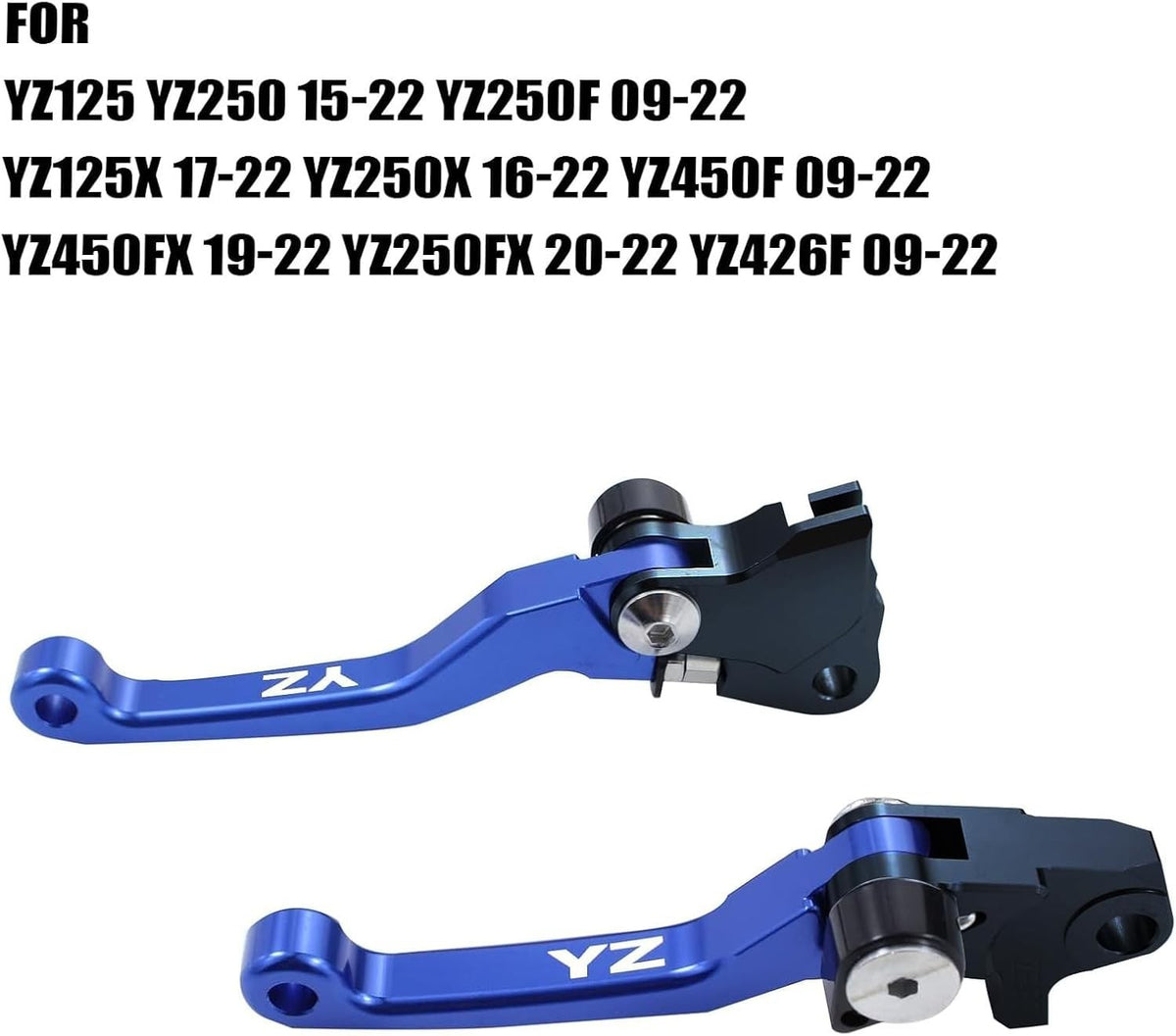Motorcycle Foldable Brake Clutch Lever Handle YZ125/250 15-22 Blue