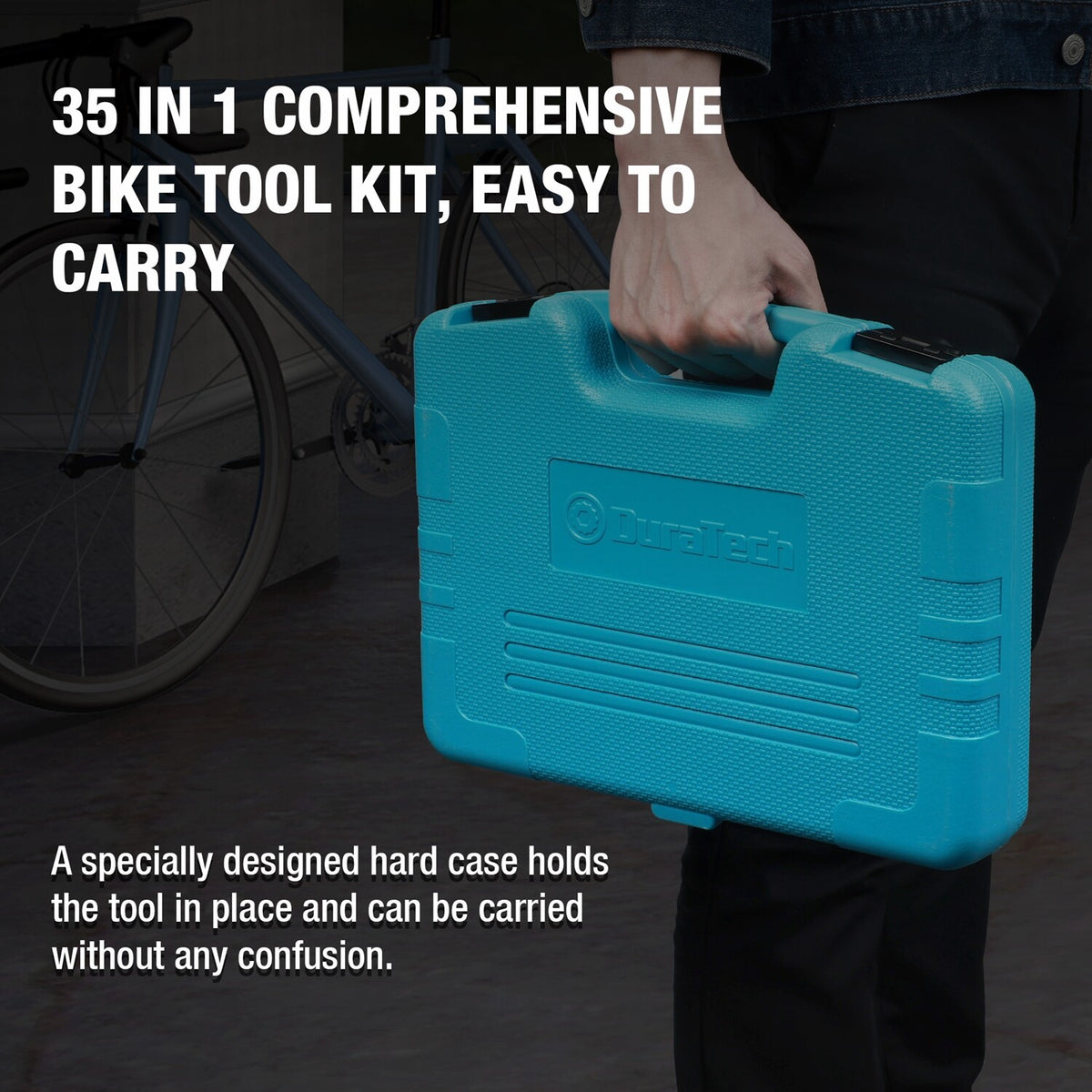 35-Piece Bicycle Repair Kit with Tools and Case for All Bike Types