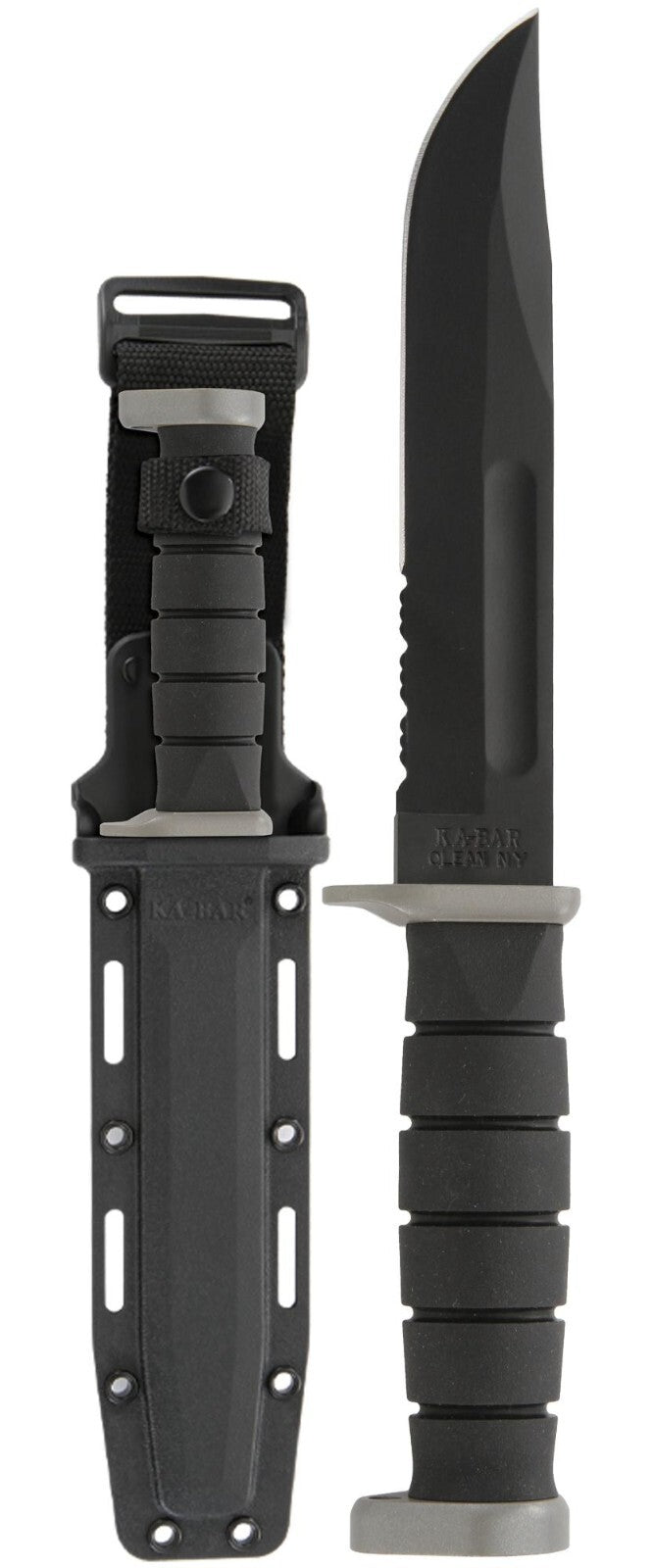 KA-BAR Extreme Fighting Utility Knife with D2 Steel Blade and Hard Plastic Sheath