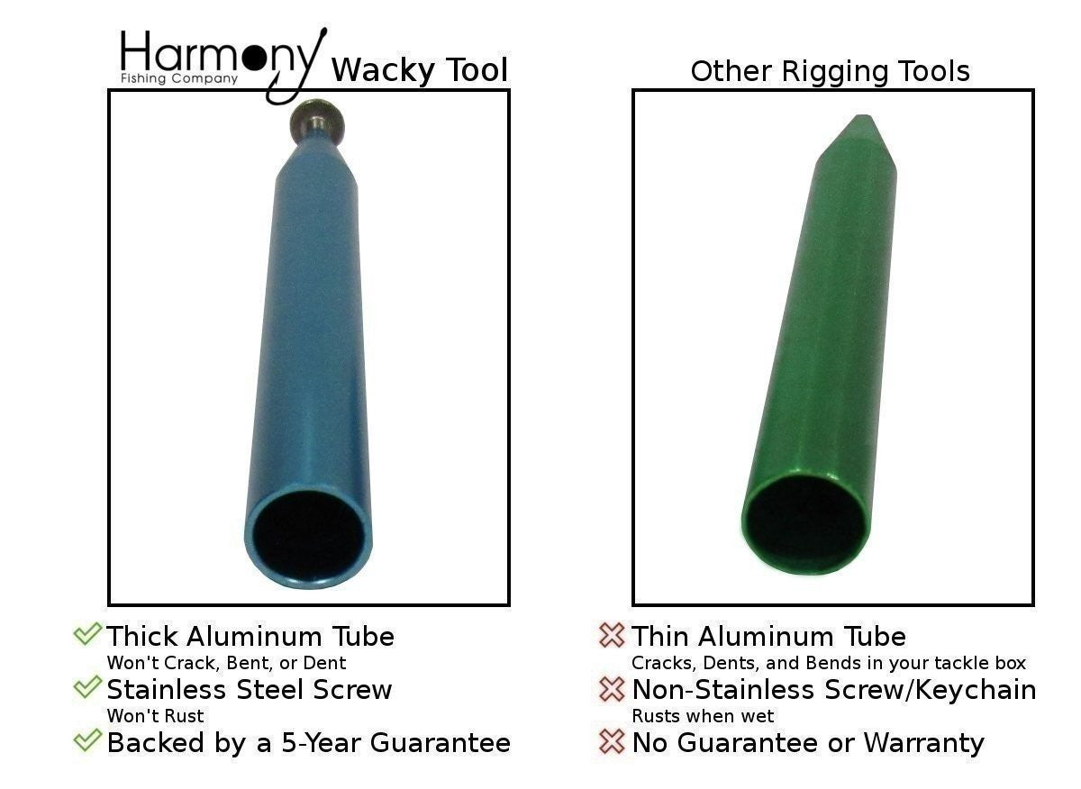 Fishing Wacky Rig O-Ring Tool with 10 Green Pumpkin Rings for Senkos & Stick Baits